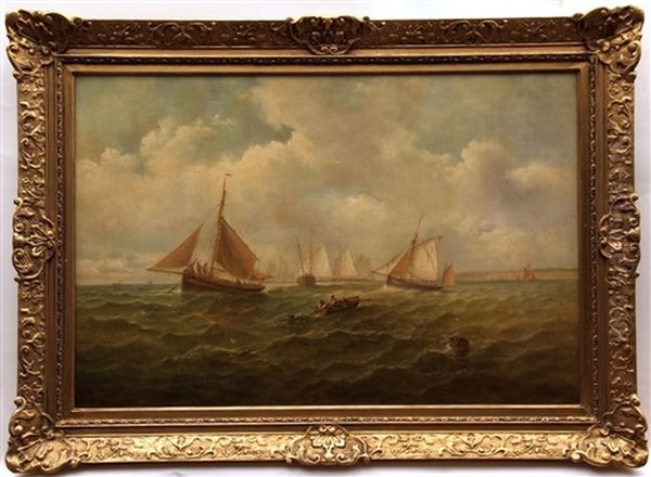 Shipping Off A Coast, Possibly Felixstowe - view 1