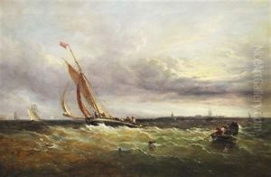 Colchester Smack, Harwich Harbour by John Moore Of Ipswich