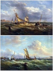Fishing Vessels Off Great Yarmouth (pair) Fishing Vessels Off Great Yarmouth (pair)