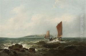 Farne Islands, Bamburgh Beach Northumberland by John Moore Of Ipswich
