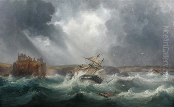 A Ship Going On To The Rocks At Mount's Bay, Cornwall - view 1