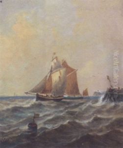 Fishing Schooners Coming Out Of Port (newhaven?)