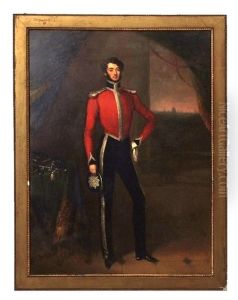 Portrait Of John Perkins - Commander Of The Surrey Yeomanry by William Moore Sr.