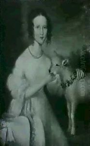 Portrait Of Miss Saltmarsh by William Moore Sr.