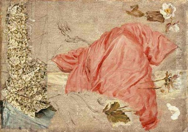 Study Of Draperies And Flowers, For Reading Aloud - view 1