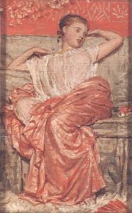 A Draped Figure by Albert Joseph Moore