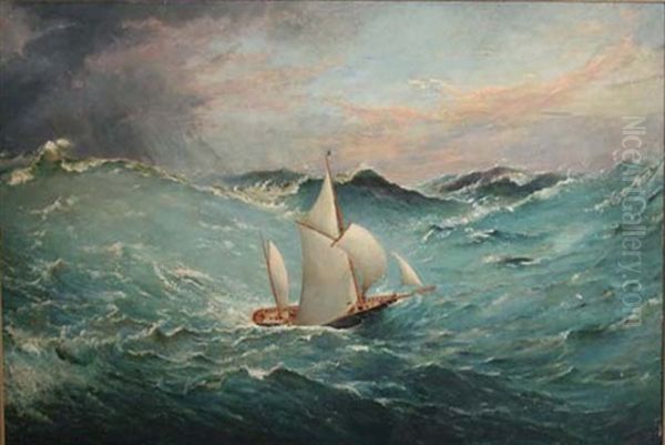 Ship In A Stormy Sea - view 1
