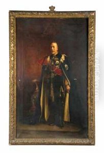Portrait Du Roi George V En Tenue De L'ordre De La Jarretiere