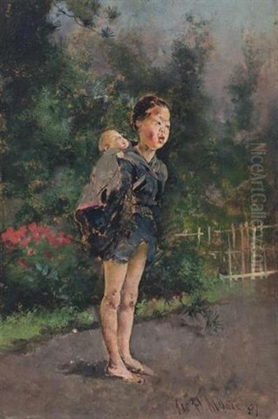Japanese Boy And Baby - view 1
