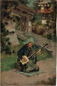 Blind Musician by Harry Humphrey Moore