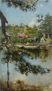 Bords De Riviere Aux Pins Japonais