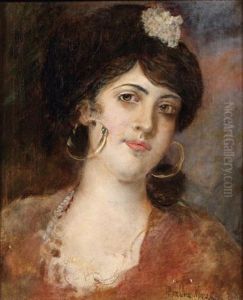 Portrait De Femme Aux Creoles Portrait De Femme Aux Creoles