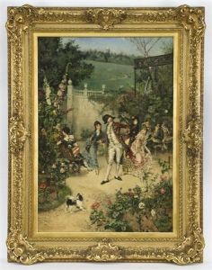 Spanish Beauties Playing A Frivolous Game With A Male Suitor