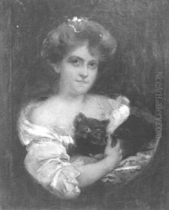 Portrait Of A Lady With A Small Dog Portrait Of A Lady With A Small Dog