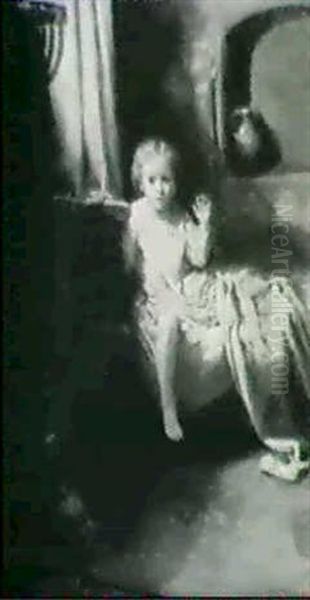 Child On Bed, Surprised - view 1