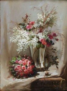 Lilas Et Roses by Eugene Bidau