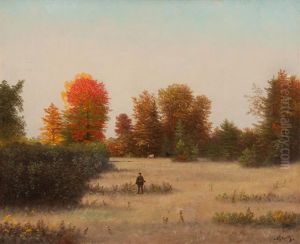 Fall Hunting Scene by Nelson Augustus Moore