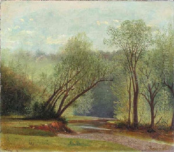 Summer Landscape With Stream - view 1