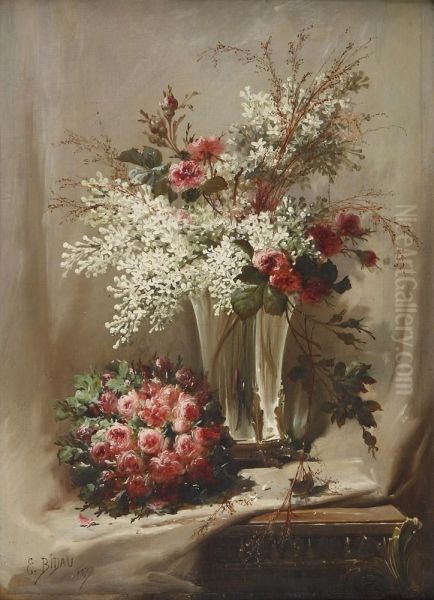 Bouquets De Fleurs Sur Un Entablement - view 1