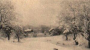 Farm In Snow by Nelson Augustus Moore