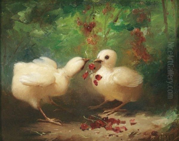 Les Poussins Se Disputant Les Groseilles - view 1