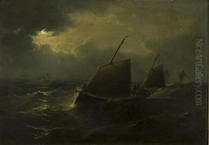 Fishing Vessels In A Choppy Sea