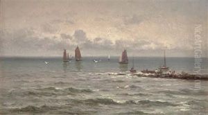 A Grey Day, Yorkshire Coast by Henry Moore