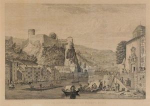 Vue De Lyon, Chateau De Pierre Scize. by Jean-Joseph-Xavier Bidauld
