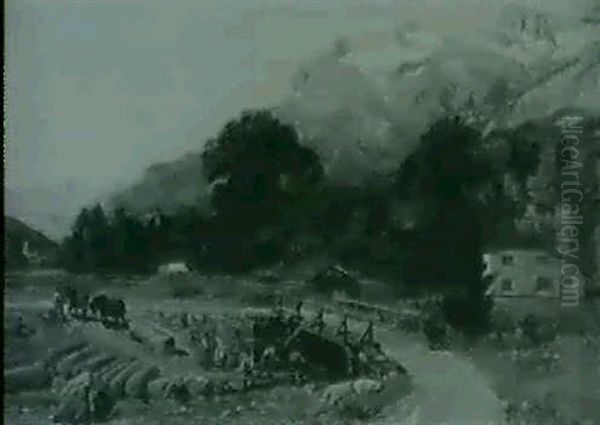 Logging In The Swiss Alps - view 1