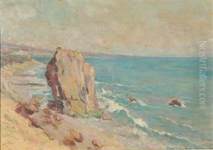 Two Pieces In This Lot: (a) Castle Rock Santa Monica, California (b)california Landscape by Margaret Eugenia Moore-Lauden