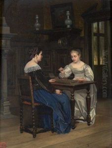 Jeune Femme Jouant Aux Echecs