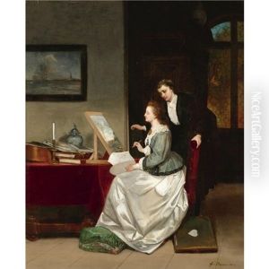 The Painting Lesson by Frans Moormans