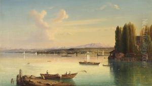 Bodenseelandschaft Mit Booten