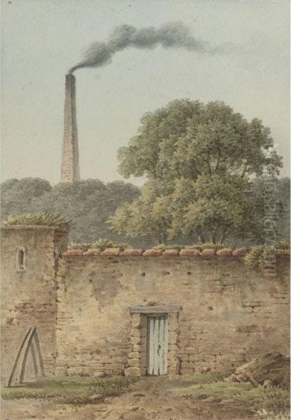 Wall With Distant Smokestack - view 1