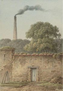 Wall With Distant Smokestack by Jean-Joseph-Xavier Bidauld