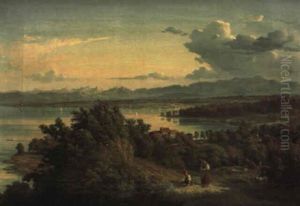 Blick Von Allmannsdorfer Hohe Auf Staad Und Horn by Josef Moosbrugger