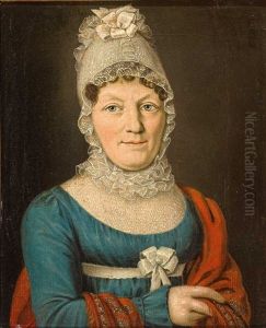 Paar Portraits: Portrait Der Veronika Barxel; Portrait Des Kaufherrn Josef Barxel by Wendelin Moosbrugger