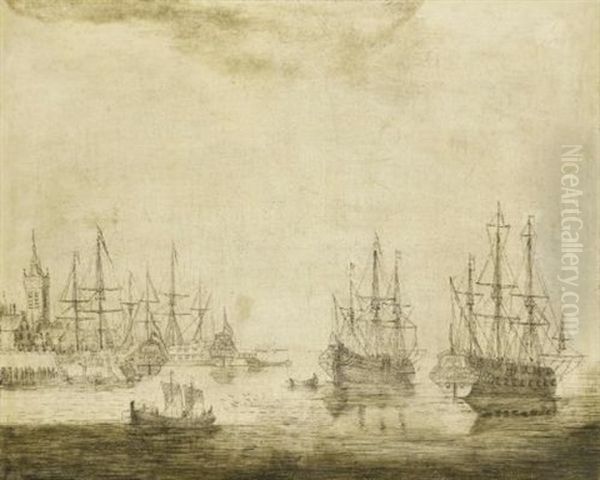Shipping By A Harbour - view 1
