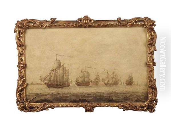 The English Fleet In A Calm Breeze - view 1