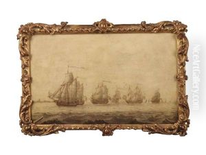The English Fleet In A Calm Breeze thumbnail