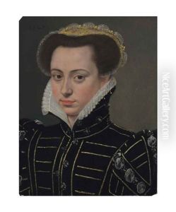 Portrait Of A Lady, Bust-length by Antonis Mor Van Dashorst