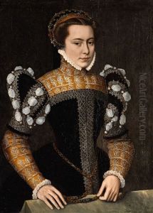 A Portrait Of Margarete Of Parma by Antonis Mor Van Dashorst