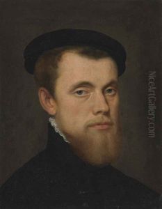 Portrait Of A Gentleman, Bust-length by Antonis Mor Van Dashorst