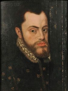 After Giacomo Antonio Moro Copy Of The Portrait Of Philip Ii Of Spain