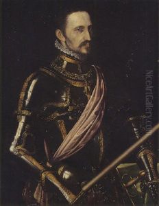Portrait Of Don Fernandez Alvarez De Toledo, 3rd Duque De Alba In Armour With The Collar Of The Order Of The Golden Fleece