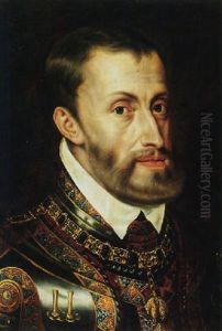 Portrait Of Emperor Charles V Wearing The Order Of The Golden Fleece And The Columns Of Hercules