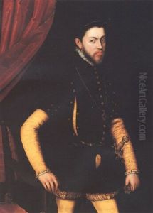Portrait Of King Philip Of Spain by Antonis Mor Van Dashorst