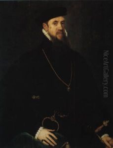 Portrait Of Henry Fitzalan, 12th Earl Of Arundel by Antonis Mor Van Dashorst