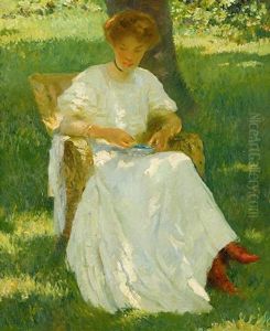 In The Orchard by Francis Luis Mora