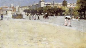 Paris Street Scene by Francis Luis Mora